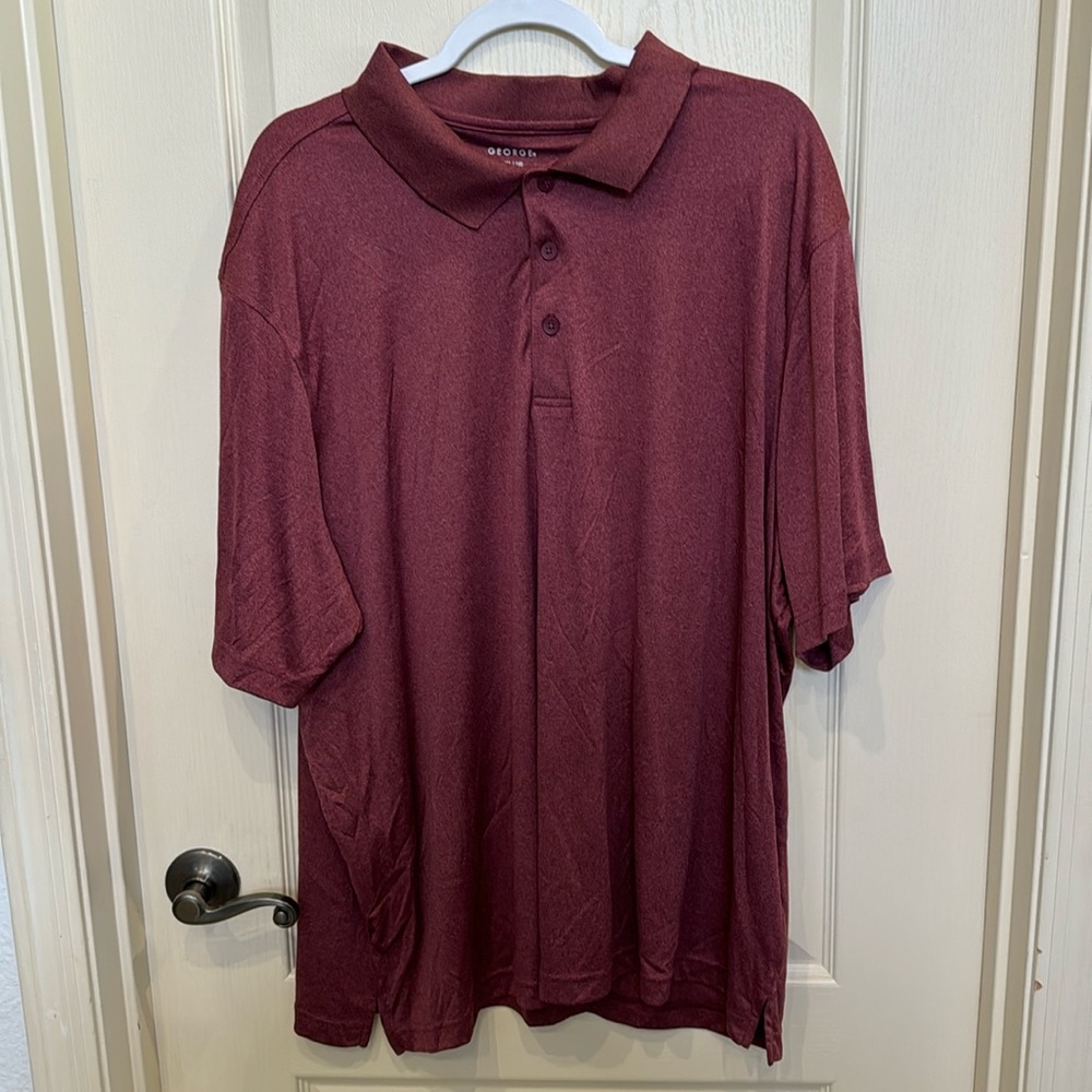 Men’s 3XL George Burgundy Polo